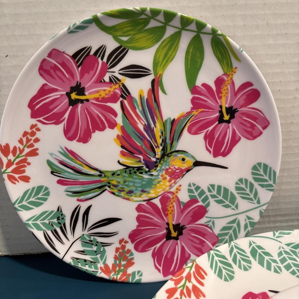 12 Piece Melamine Dish Set, 6 Dinner And 6 Dessert Plates
